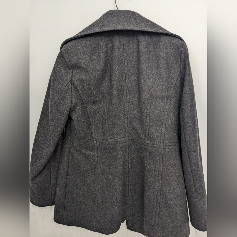 London Fog Wool Grey Peacoat - Picture 4 of 6